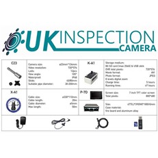 Pipe Inspection Camera System with 23mm Camera Head and 7 inch TFT Colour Screen
