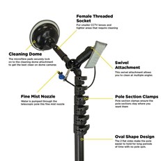 Dragonfly® CCTV Cleaning Kit with OVA8 Reach Pole - 6m to 10m Options