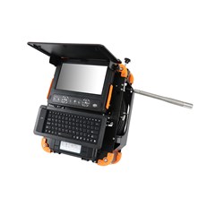 Drain Pipe CCTV Inspection Camera System with 40m Push Rod Cable, Built-in 512Hz Sonde and 10.1 inch Screen