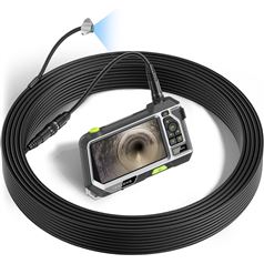 Flexible Plumbing Borescope Inspection Camera 15 Metre 7.6mm Probe Semi Flexible with Small Skid
