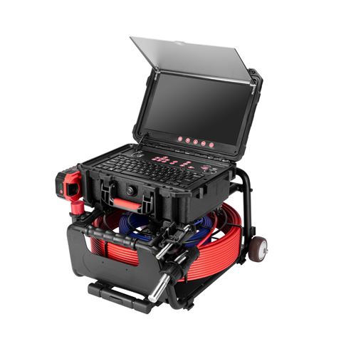 Drain-Tek Duo - Dual Reel Compact Sewer Inspection Camera with 13" HD Screen, 30m & 50m Reels, Sonde and Self-leveling