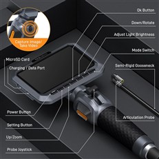 Teslong Two-Way Articulating Borescope - Easy To Use Video And Image 